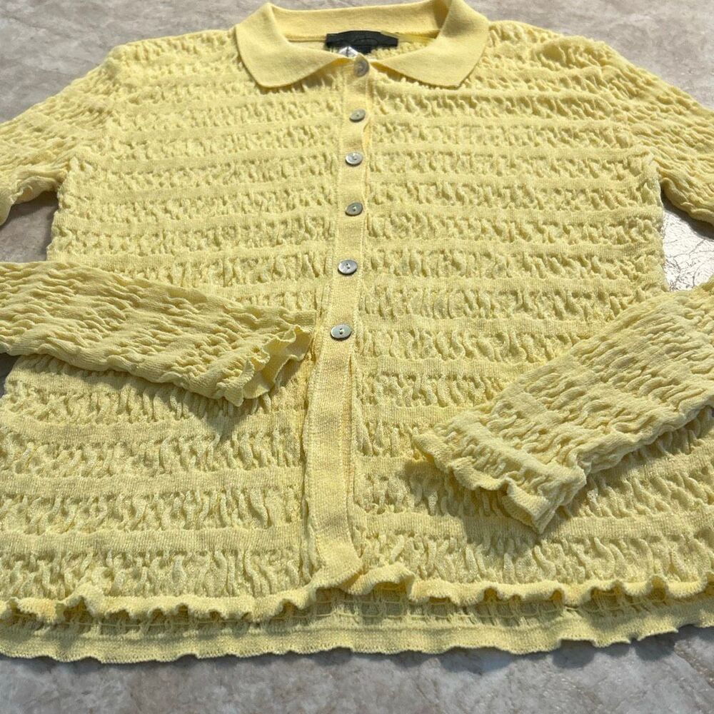 ZARA Yellow Cardigan NWT